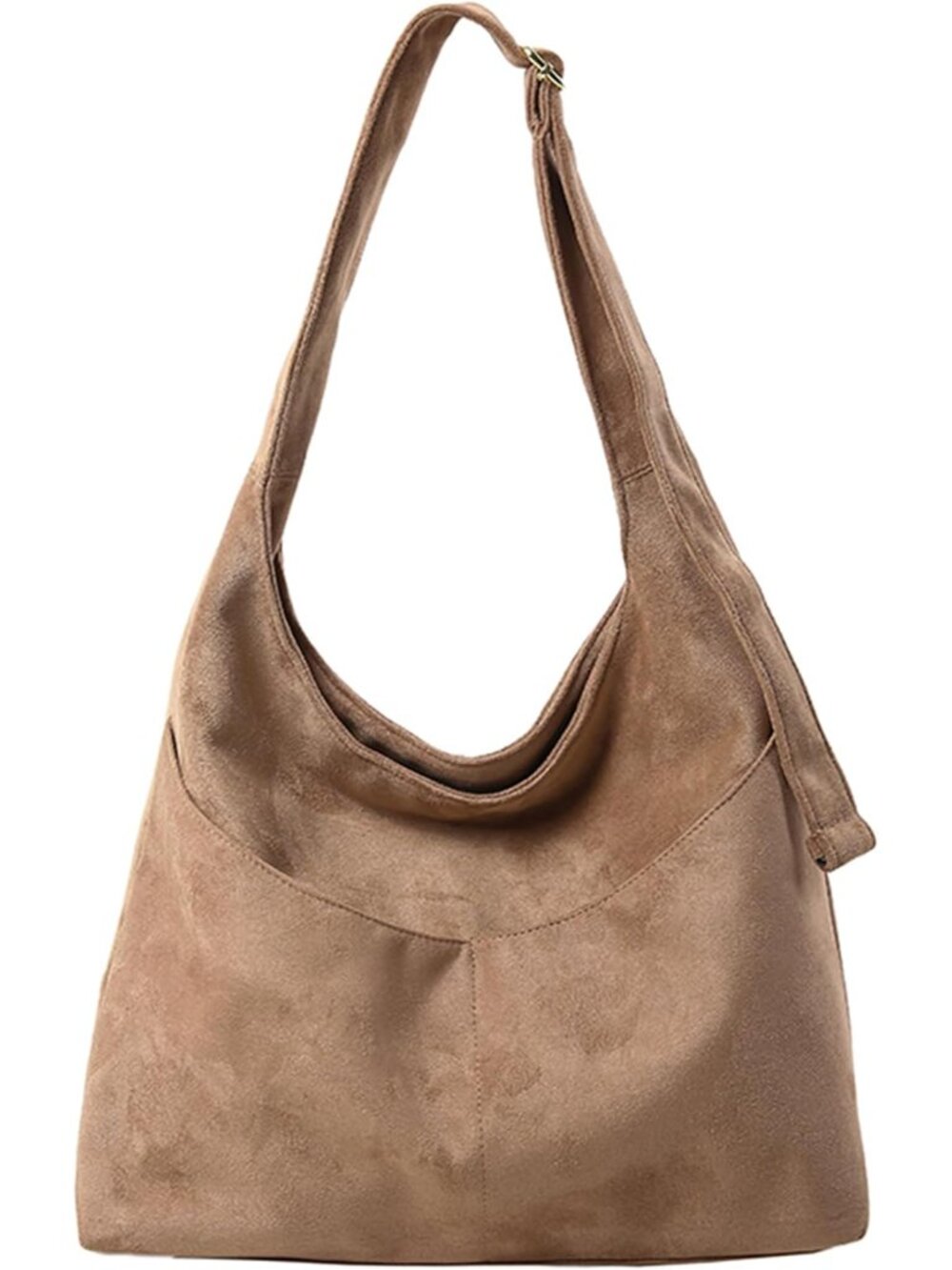 Large Slouchy Shoulder Bag with Zipper